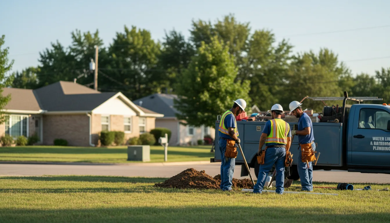 Residential water line and bathroom plumbing service in Montezuma, IN